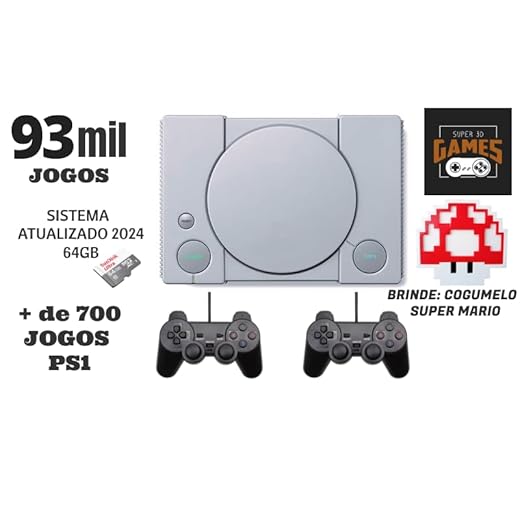 Mini Console Retrô Super 3D Games Retro com 93 mil jogos