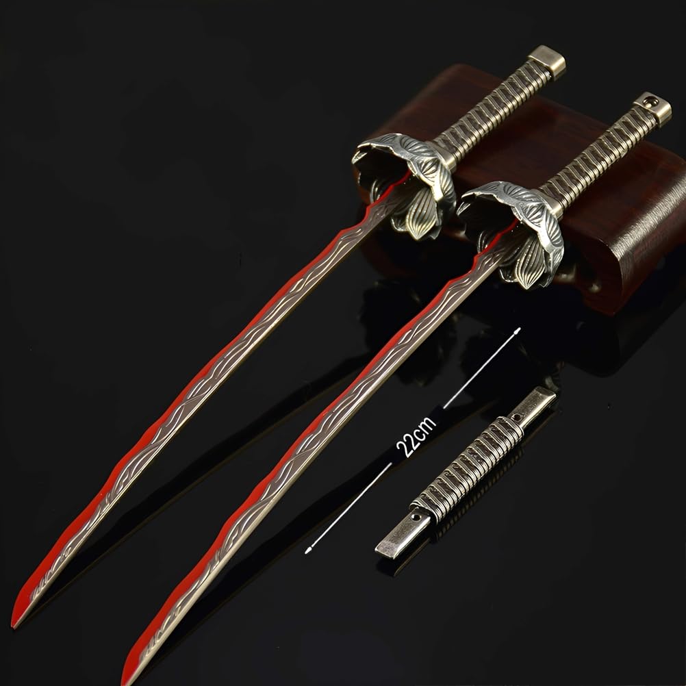 Modelo de Eleonora's Poleblade, Juego de 2 Piezas, Longitud de Montaje: 47,5 cm, coleccionables de Juego Totalmente metálicos, Decoraciones de Escritorio