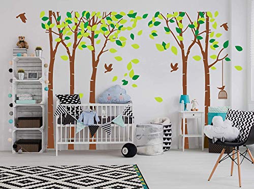 Giant Jungle Tree Wall Decal Removable Vinyl Sticker Mural Art Baby Girl Nursery Decor Baby Room Decor Kids Room Decor (103.9X70.9) (Brown) #TOP4