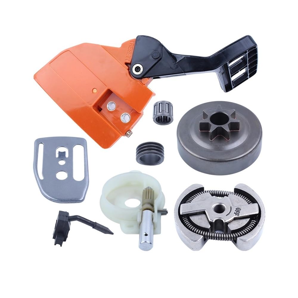 Kit de Aceite for Tambor de Embrague, Cubierta de piñón de Freno de Cadena, Compatible con Motosierra 136, 137, 141 y 142, Protector de Mango, Placa de Barra de Engranaje helicoidal