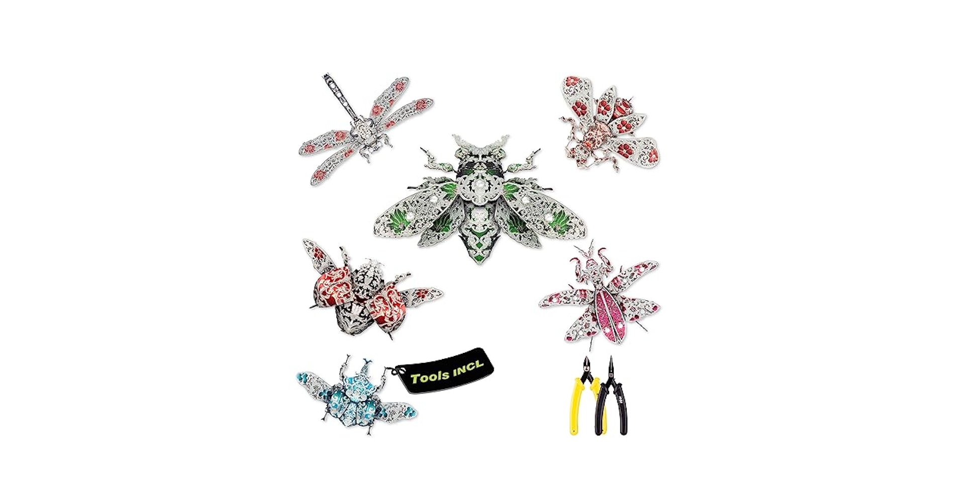 Piececool 3Dパズル 大人用 6個　昆虫 Amazon.com: Piececool 3D Puzzles for Adults, 6pcs/Lots