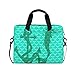 Laptoptasche, Ozean, Meer, Meerjungfrau, Anker, Skala, Aktentasche, Computer-Tragetasche, 40,6 cm (16 Zoll), Schutzhülle mit Griff, mehrere Taschen, niedliches Design