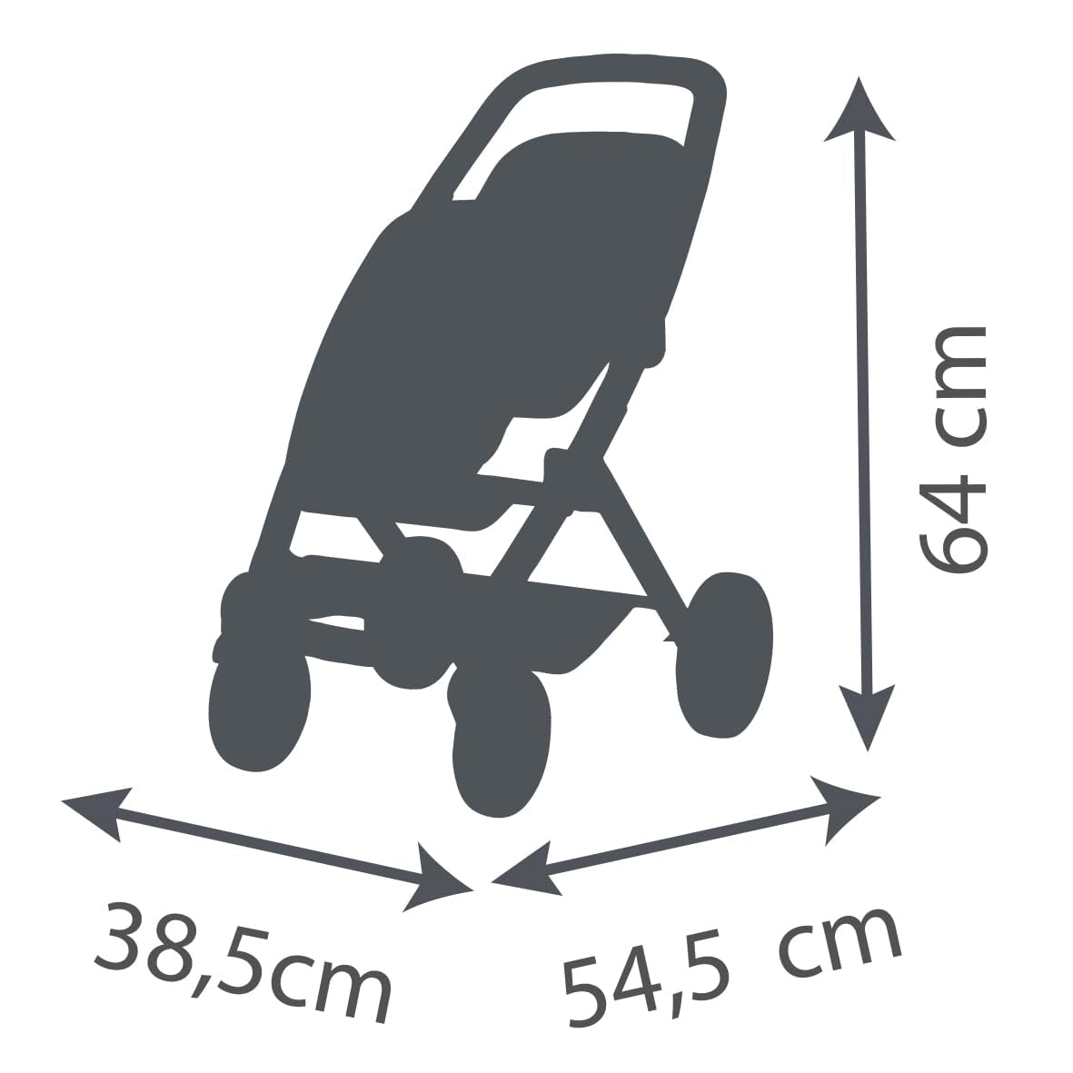 Smoby - Maxi-Cosi - Cochecito Gemelar Beige - Juguete de Imitación - para 2 Muñecas de hasta 42 cm - Ruedas Silenciosas y Multidireccionales - A Partir de 3 Años - Fabricado en España