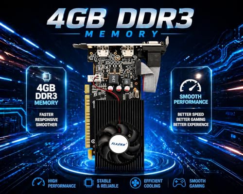 Image of NVIDIA GeForce GT 730 4GB DDR3 GPU | Dual HDMI + VGA | Triple Display | Low Profile Graphics Card