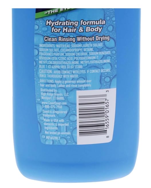 Coas't 2-in-1 Hair and Body Wash - 18 oz/with a comb image 2
