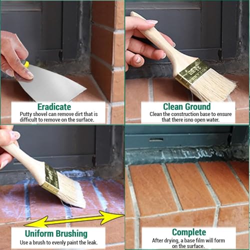 Image of RIPIENO Roof Water Leakage Solution, Waterproof Glue, Waterproof Coating, Roof Waterproofing, Water Proof Glue, Crack Seal, Liquid Rubber for Waterproofing, Wall Glue (PACK 1 / 300GM)