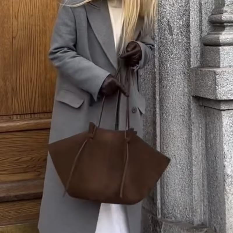 Bolso Tote de gamuza sintética vintage para mujer miniatura 4