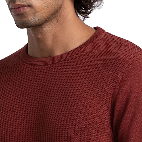 Image of Spykar Men Cotton Round Neck Casual Sweater