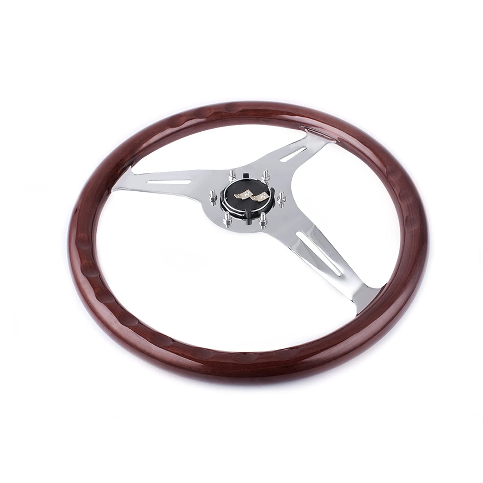 Volante in legno con pulsante clacson - B