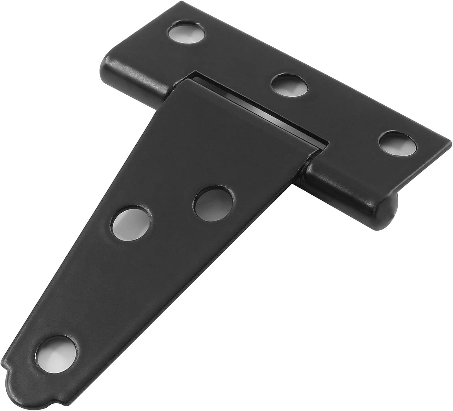 Murtenze 6Pack 2 Inch Black T-Strap Shed Hinge,Barn Door Hinges Heavy Duty Gate Strap Hinge T Hinges for Barn Door, Shed or Wooden Fences