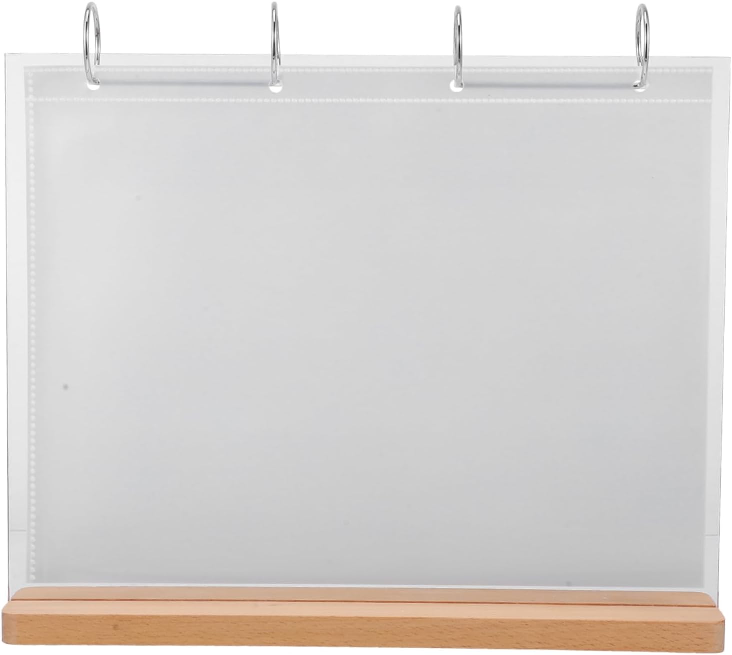 Acrylic Menu Display Stand Page Flipping Card Holder Double-sided Table Sign Holder for Cafes Tea Includes Card Sleeves