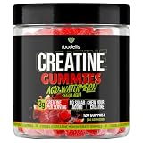 Foodelis Creatina gominolas | Creatina Monohidratada en Gominolas | 1,5 g por Gummy | Dosis 2 Gummies = 3 g (120 ud, Sandía Ácida)