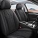 HIRULKOJD Car Seat Covers Full Set for Buick Envision 2016–2025 2026 D2UX/E2UB, Faux Leather Automotive Vehicle Cushion Protector, Breathable Quilted Embroidery Interior, Water Resistant Non-Slip