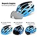 Bike Helmet, Basecamp Bicycle Helmet with Rear Light & Detachable Magnetic Goggles Lightweight Cycling Helmet Adjustable for Adult Men Women Mountain & Road (BC-069)