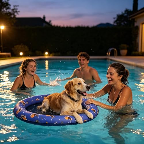 Dog pool float premium en tissu résistant pour la plage