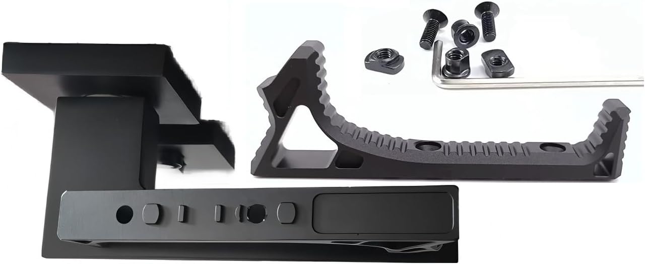 Black Aluminum Door Handle Set Replacement Threaded Handle Kit for Door Assembly