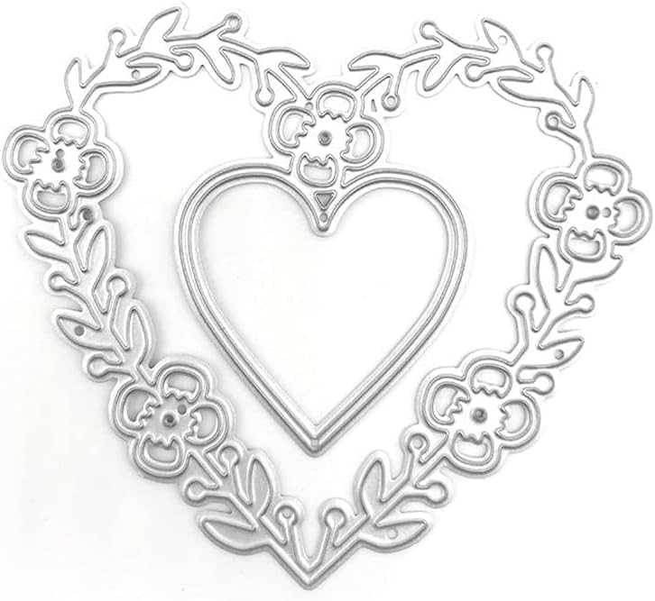 Troqueles de corte de corazón para hacer tarjetas, plantillas de corte para álbumes de recortes, álbum de fotos, troqueles de papel decorativo para