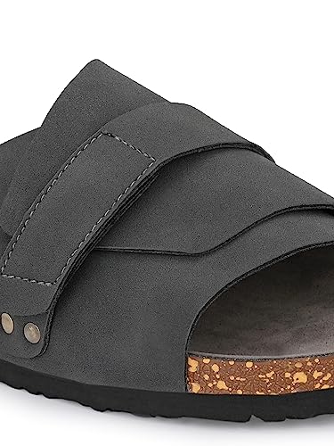 Image of EL PASO Men's Leather Sandal Slippers - UK