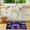 2x3FT Happy Easter Area Rug Neon Eggs Indoor Entryway Rug, Washable Non Slip Front Door Rugs for Hallway Foyer Entry - 3