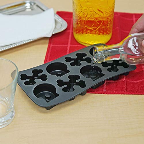 Fairly Odd Novelties Bone Chiller Skull And Crossbones Ice Cube Tray,Black,8 Cube,Fon-10020 #TOP3