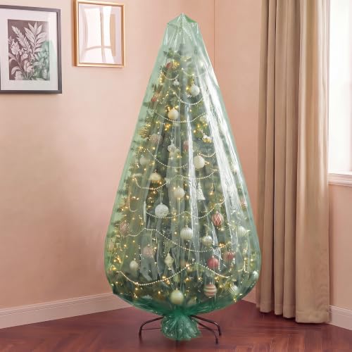 Image of 2 Pcs 98.4 x 59 Inches Mint Green Large Balloon Bags for Transport | Christmas Tree Disposal and Storage Bag, Balloon Drop Bag, Giant Carrying Storage Bags for Wedding Birthday Party Supplies
