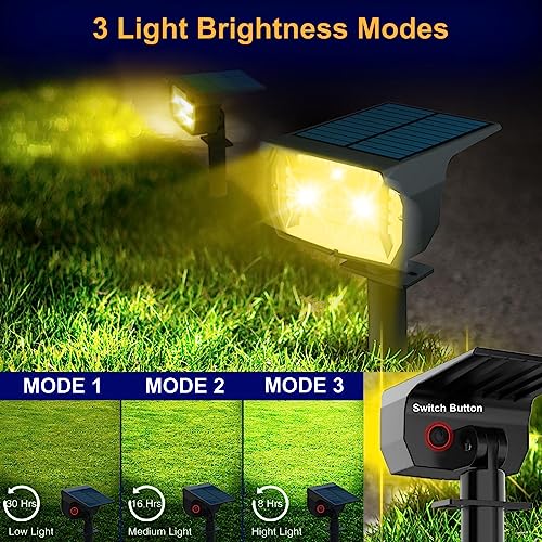 4 Pack Solar Spot Lights Outdoor Garden - Image 2
