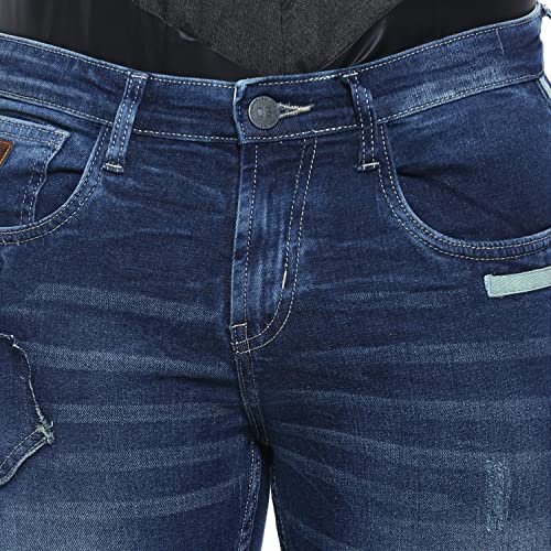 Image of CAHOOT Men's Denim Jeans for Regular Wear | Denim Fabric | Slim Fit | Jeans Crafted with Comfort Fit and High-Performance for Everyday Casual Wear