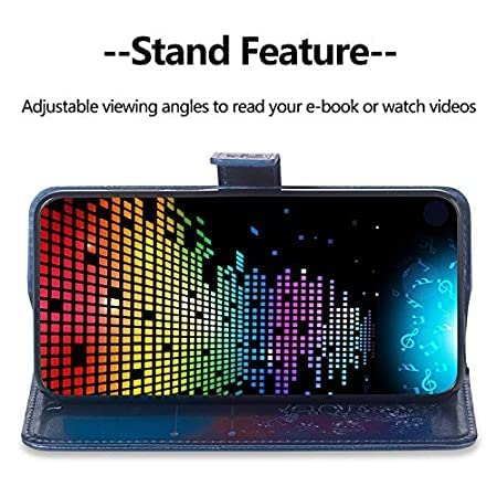 Image of TROUNCE Diva Series Embossing Elephant Faux Leather Flip Wallet Case Stand with Card Holder & Magnetic Closure Flip Cover for Google Pixel 8 - Blue