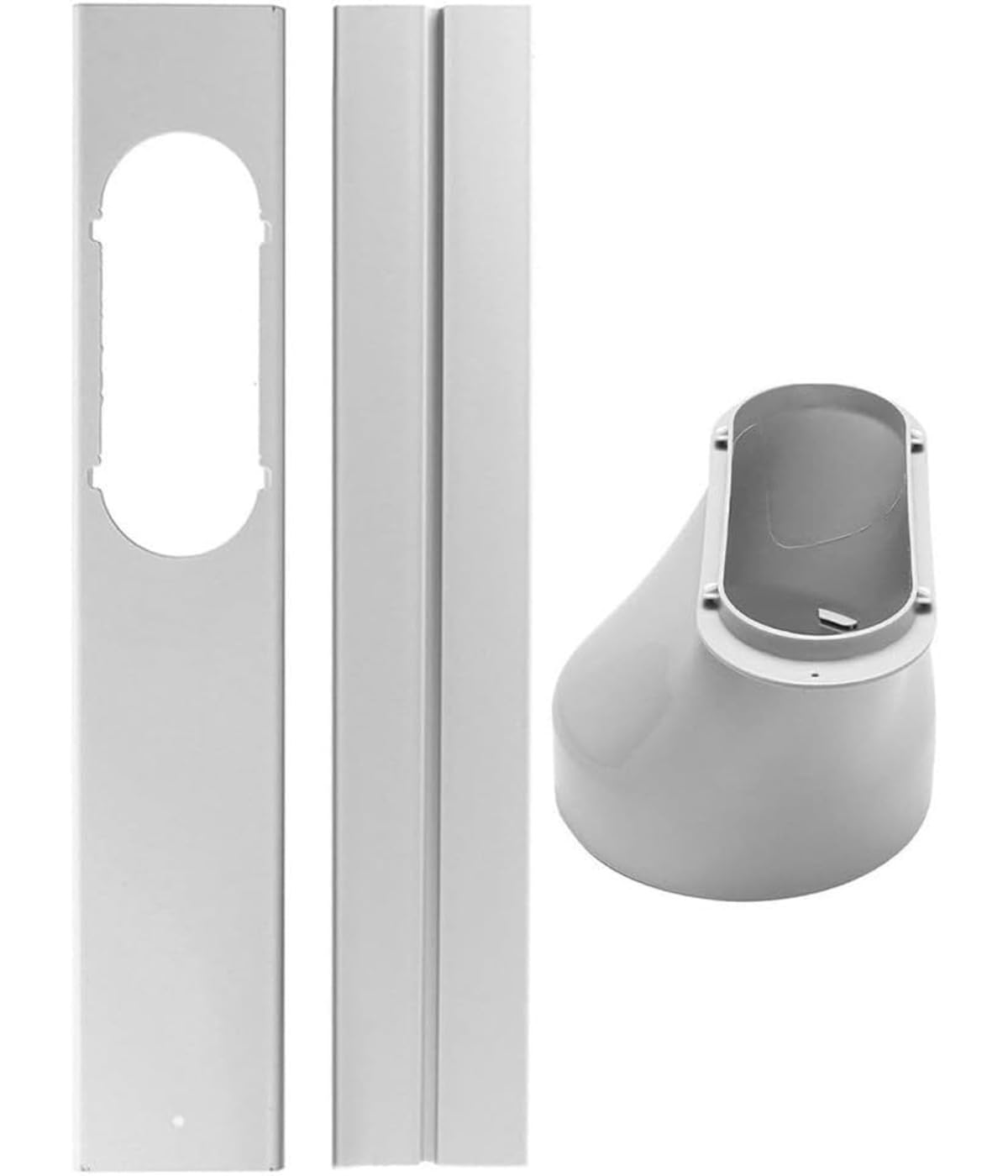 Tragbares Klimaanlagen-Belüftungsset, Beinhaltet 15-cm-Adapter und 55-cm-Lünette, Geeignet für Klimaanlagen, Weiß, 3 Stück
