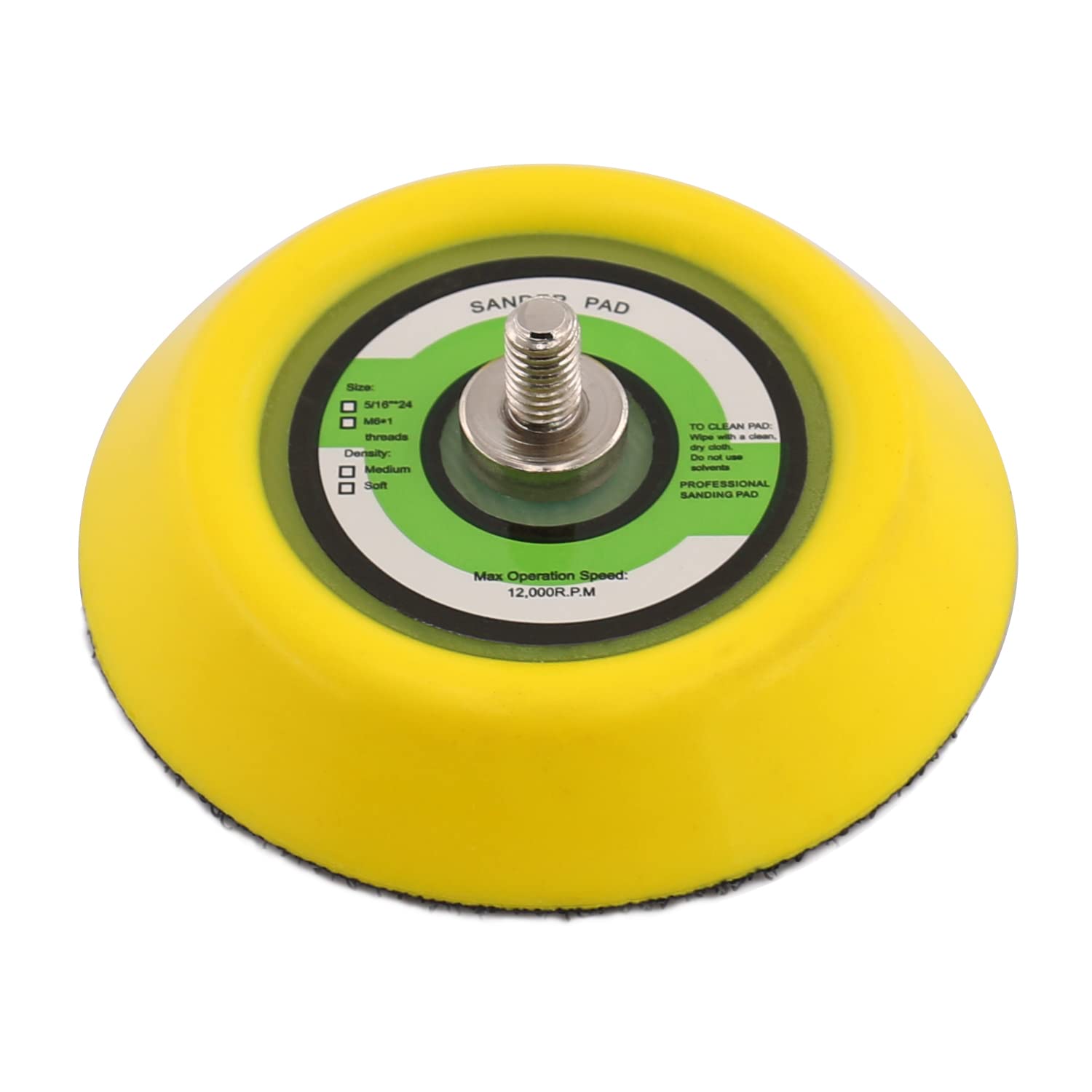 2 cuscinetti di supporto da 7,6 cm con gancio e anello per levigatrice lucidatrice - PU 5/16"-24 Thread Backer Pad