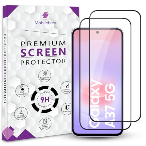 Image of Premium Tempered Glass Screen Protector Guard For Samsung Galaxy A37 5G (6.7 Inch, Pack of 2) | Edge to Edge Coverage With Easy to installation kit