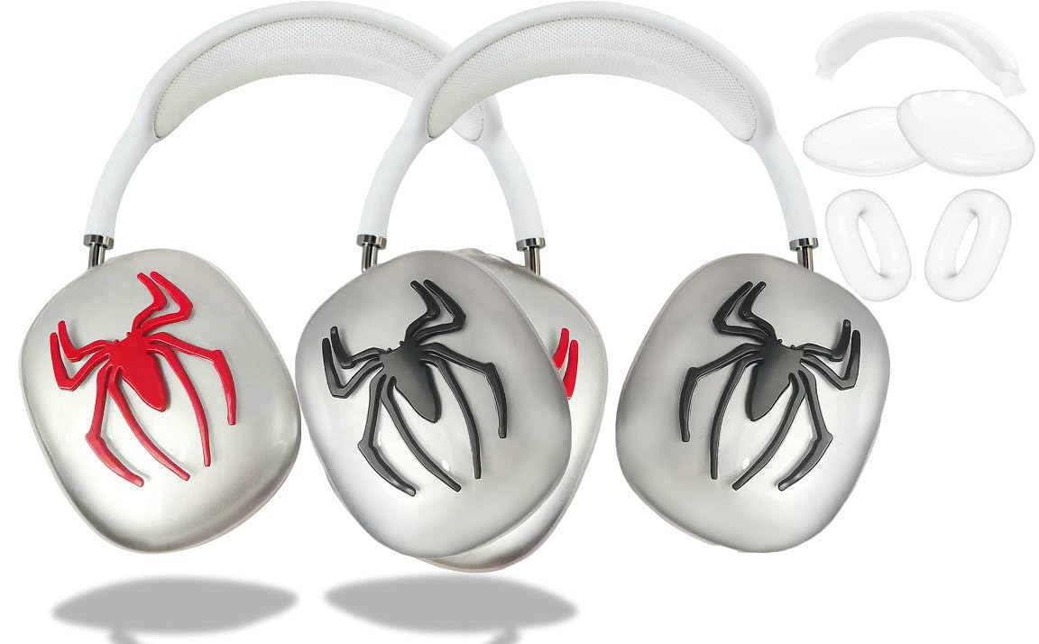 [3 in 1] Case Cover for AirPods Max Headphones,Clear Soft Ear Cups Cover Accessories for Apple AirPods Max (2024/2020) (B0D863P6BY)