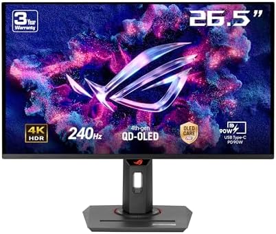 ASUS ROG Strix XG27UCDMG 27" OLED 4K 240Hz 0.03ms G-Sync Gaming Monitor