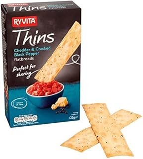 Cheddar & Black Pepper Thins 125g - Pack of 2