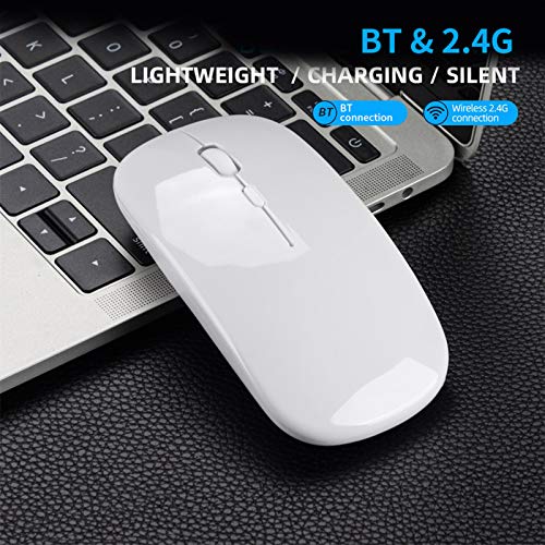 Andoer HXSJ M90 Dual Mode Wireless Mouse BT5.0 2.4G Optical Mouse Ergonômico Recarregável Mouse 1600