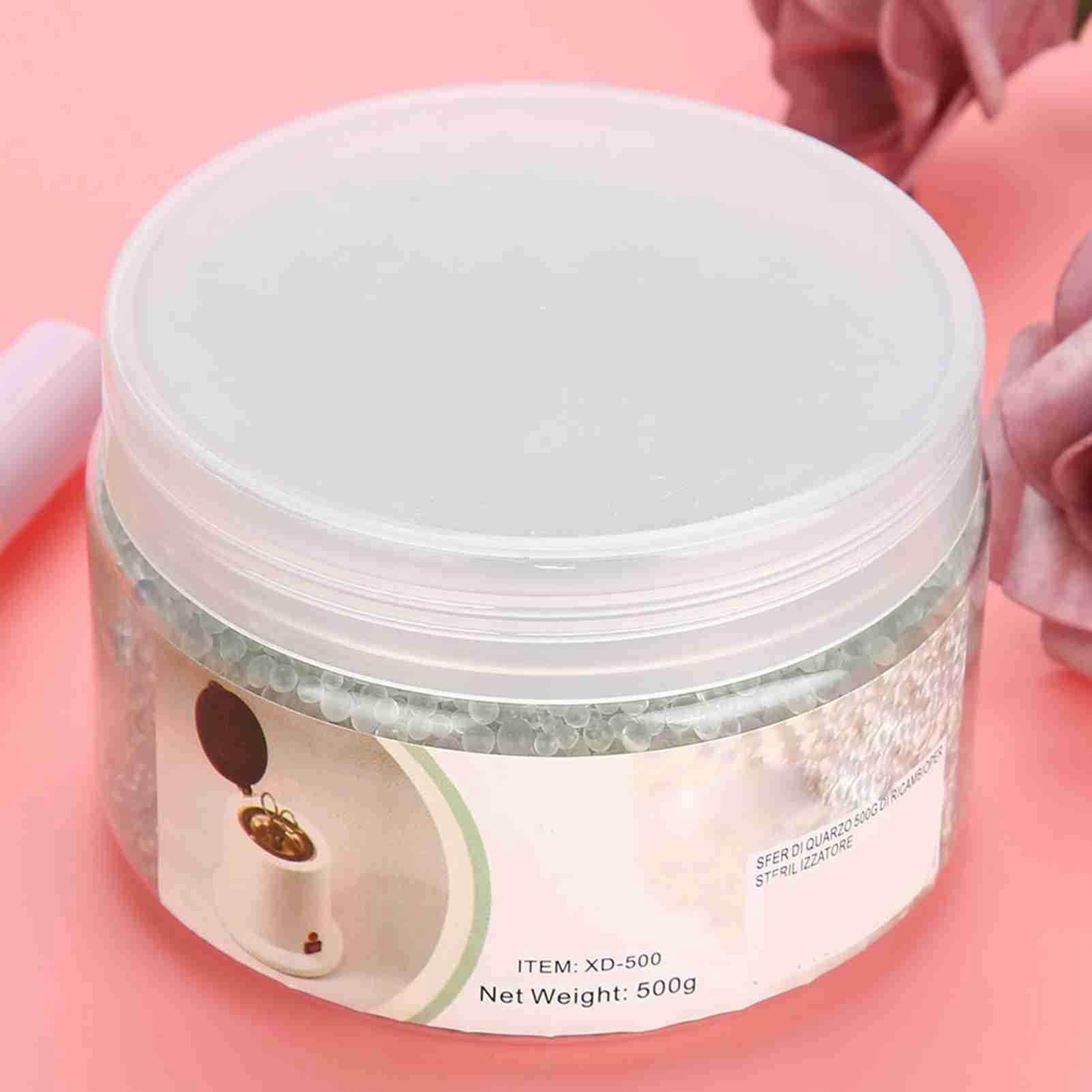 Bolas de vidrio de de cuarzo transparente de 500 g para caja de esterilizador de uñas de alta temperatura Cuentas de de sílice
