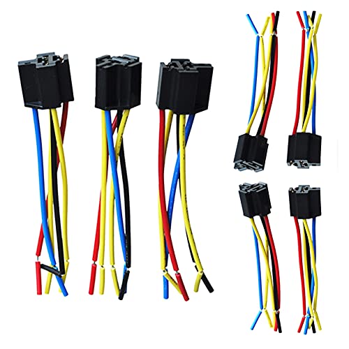 Arnés de enchufe para relé de coche 12V: repuesto de 5 conectores con cables 4