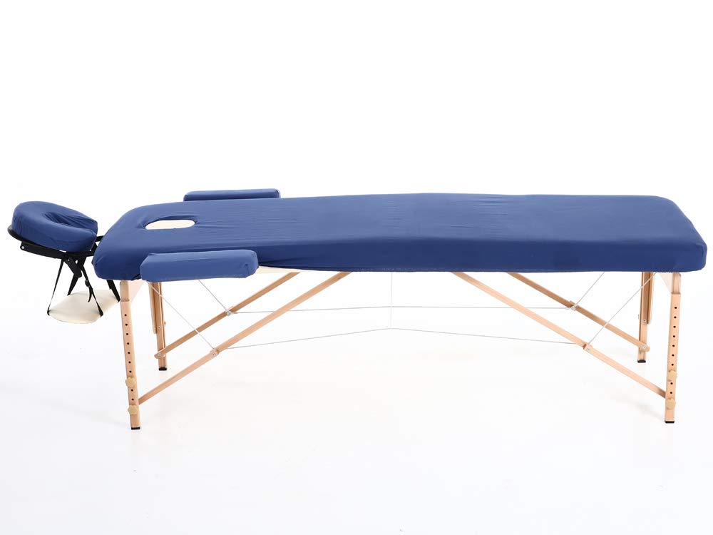 BELTOM® Funda de algodón para Mesa de masajes 195 x 70 cm. - Azul