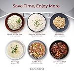 CUCKOO Micom Rice Cooker 6 Cup Uncooked / 12 Cup Cooked, Korean Fuzzy Logic Rice Cooker with Delay Timer & Keep Warm Setting, Versatile Food Steamer with Non-Stick Inner Pot, Silver (CR-0632F) - Image 5