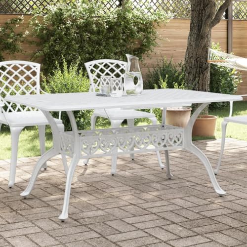 KCCKOM Patio Table White 59.1