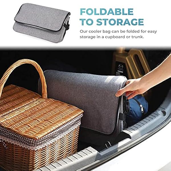 32L mjuk kylväska med hård liner - stor isolerad picknicklunchlåda för camping, grillning och utomhusaktiviteter 40,5 * 26,5 * 31 cm