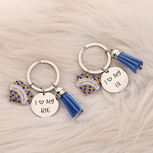 CENWA I Love My Big/Lil Keychain Set Sorority Gift For Soror Sisters3