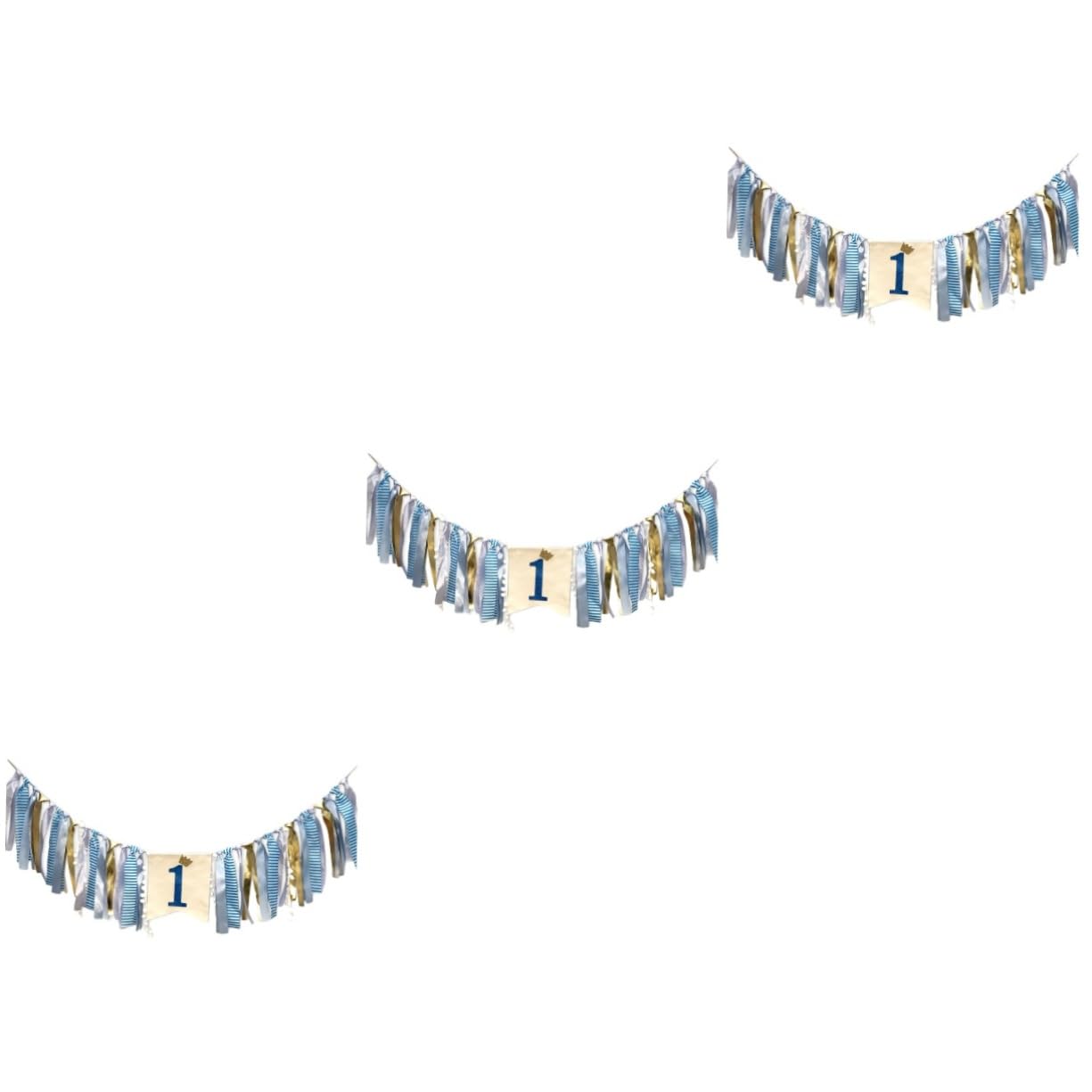 Alipis 3piezas Banderín De Cumpleaños Rayas Para Decoración De Fiesta Guirnalda Colgante Para Celebraciones De Adultos De Fotografía y Cumpleaños Temáticos