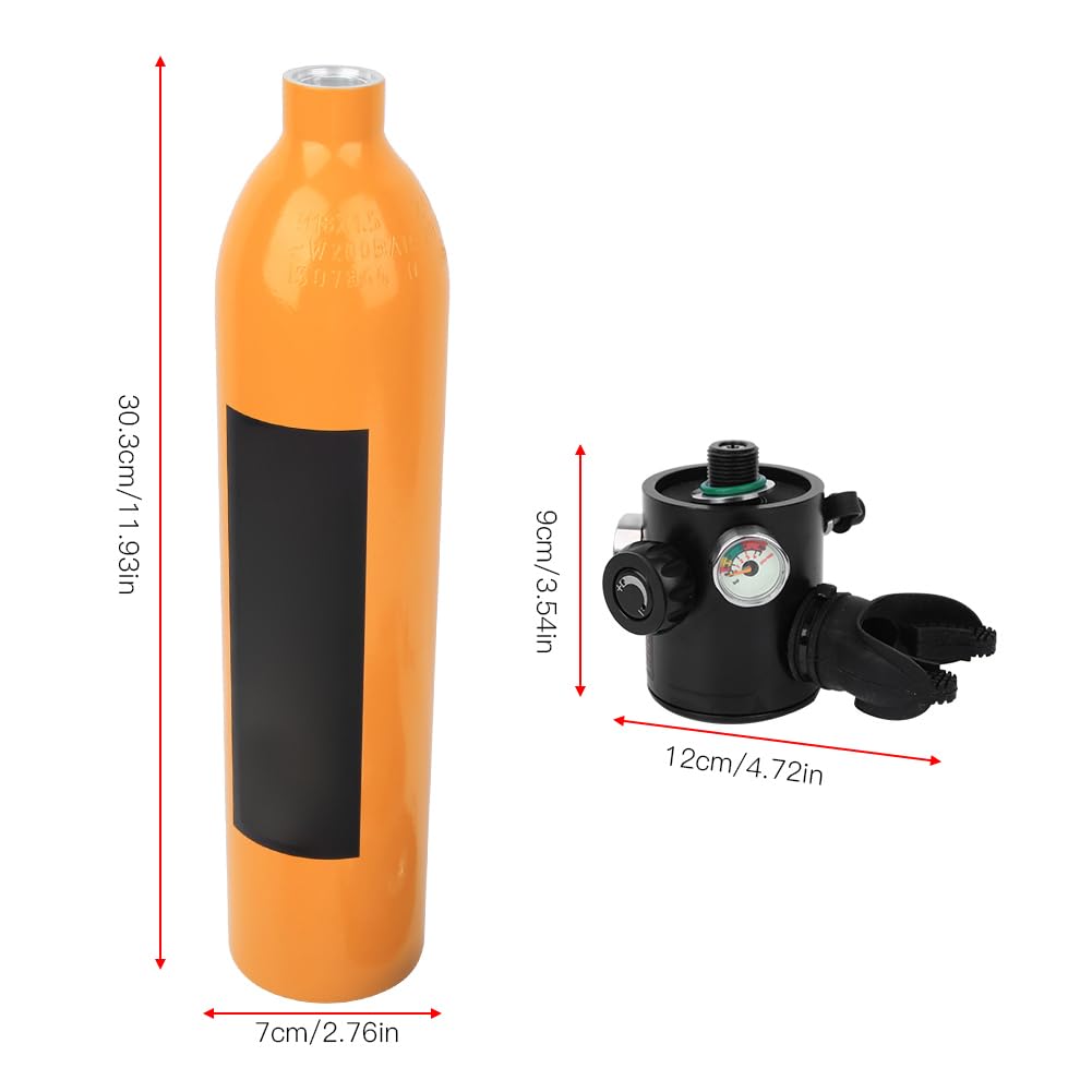 RESPIRATORE DA IMMERSIONE CON BOMBOLETTA DI OSSIGENO PER SUBACQUEI PROFESSIONISTI, CAPACITÀ 0,7 L, COLORE VERDE
