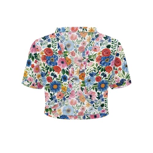 Image of Womens Short Sleeve Cardigans Lightweight Summer Cardigan Trendy Bolero Shrug Cute Floral Cardigan Sheer Bolero