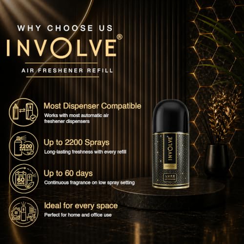 Image of Involve Luxe Combo - Festiva & Fresh Glacier - Pack 2 | Automatic Room Fresheners Refill | 2200 Sprays Guaranteed | Lasts up to 60 days (225ml * 2) | Automatic Home Fresheners