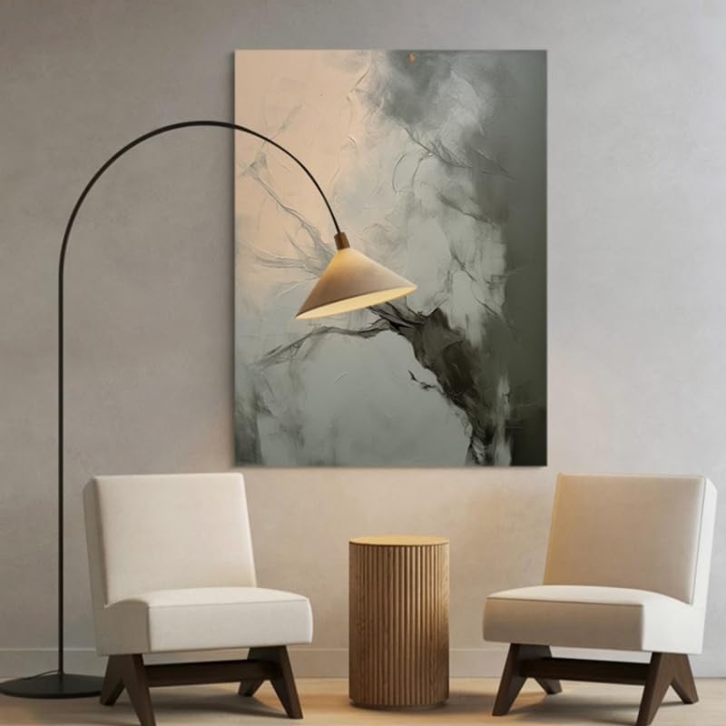 Tableau abstrait moderne de branches mortes peintes à la main 80x100 cm