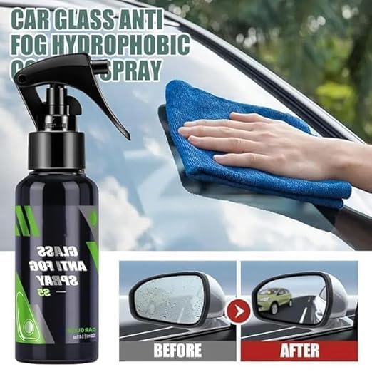 Image of Car Glass Oil Film Remover with Hydrophobic Coating | Anti-Fog, Rainproof, Streak-Free Automotive Glass Cleaner Multipurpose Windshield Cleaning (1 count (Pack of 1))