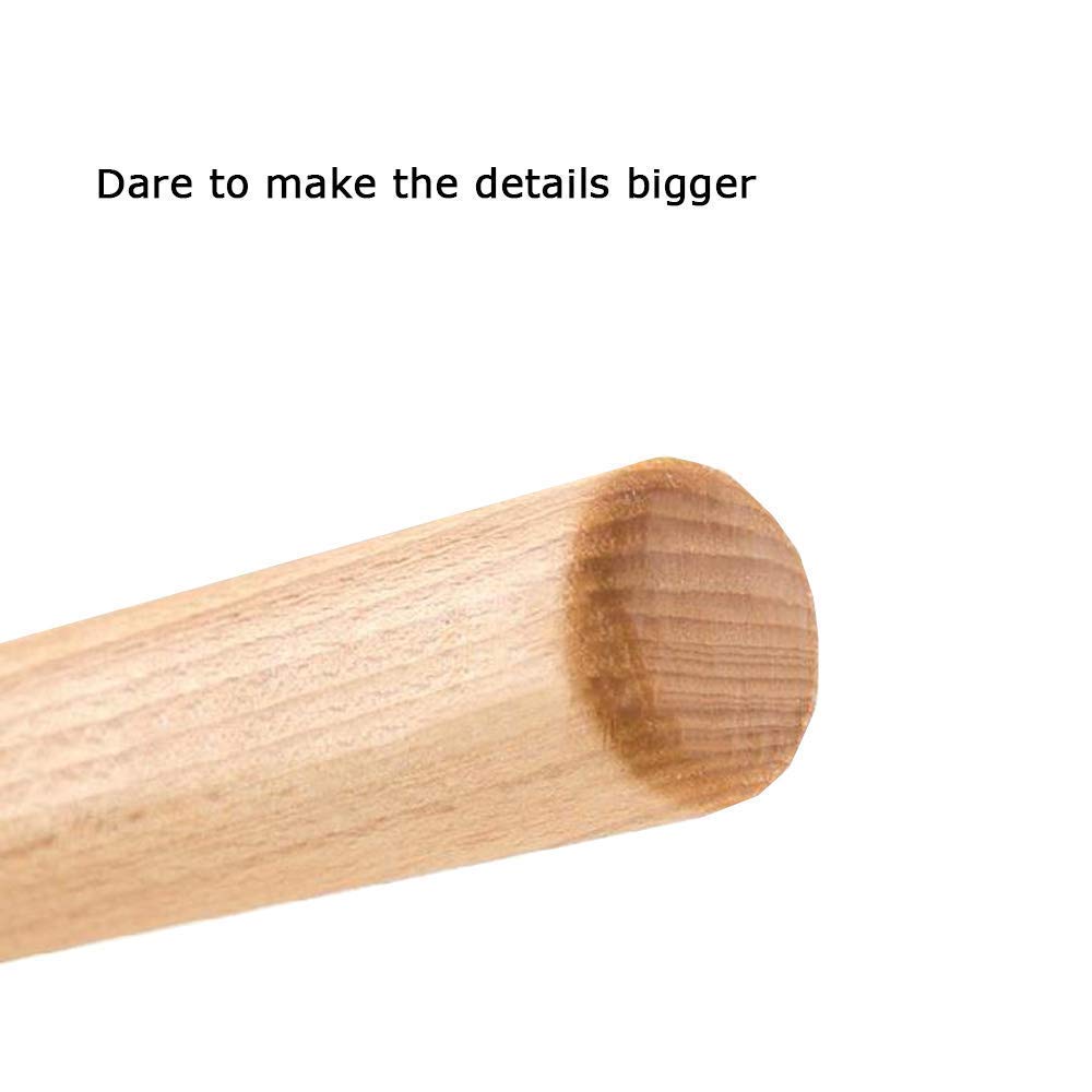 Mattarello in Legno Premium - Lunghezza 30 cm - Ideale per impasti per Pizza e Dolci al Forno - Superficie Antiaderente