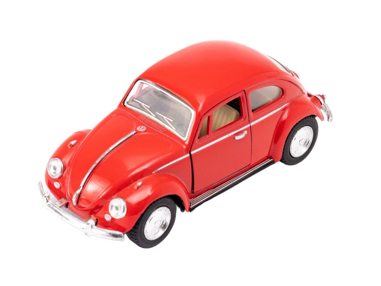 Easy Toys model car compatible with Classical Beetle 1967. Scale toy car with opening doors. Car modeling. (Red)